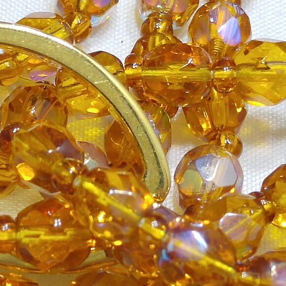 Joan Rivers Czech Glass Beaded Necklace, Gold Plated Enhancer, 45 Inch, 1990s - Picture 8 of 9